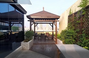 鄭州屋頂花園設計——高新企業(yè)加速器屋頂花園